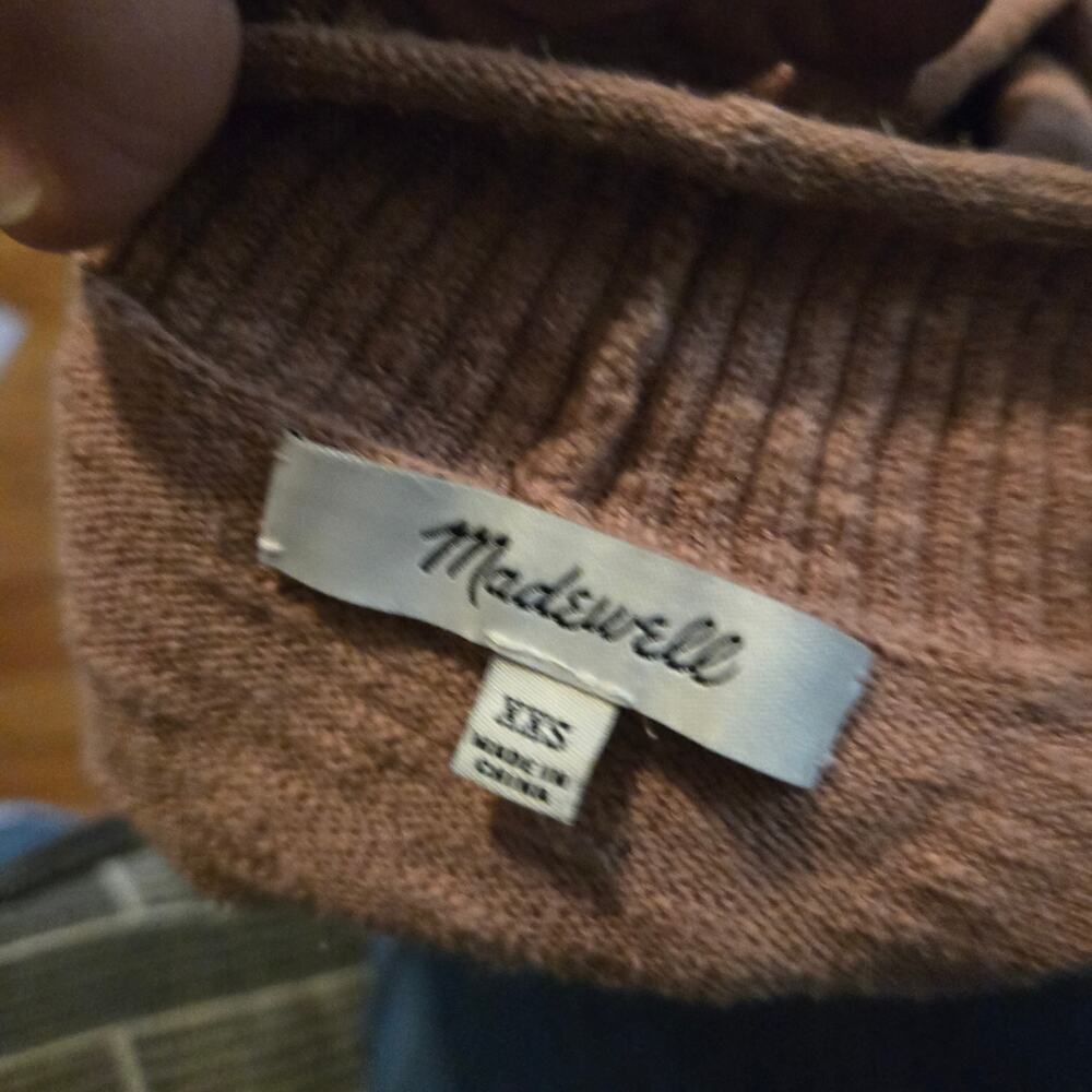 Madewell Cardigan XXS Mauve Open Front Cozy Knit - Picture 3 of 11